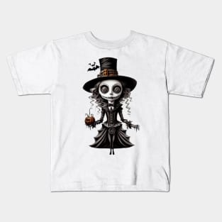 Spooky Halloween Girl Kids T-Shirt